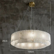 Alabaster Modern Round Chandelier 7 sizes