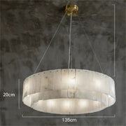 Alabaster Modern Round Chandelier 7 sizes