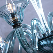 Marcella Venetian Blue Glass Chandelier 43