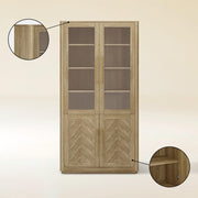 Marlow Oak Bookcase With Cabinet - Themodhome product image 09