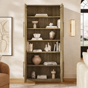 Marlow Oak Bookcase With Cabinet - Themodhome product image 13