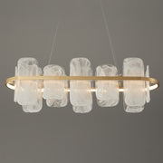 Mille Long Glass Chandelier