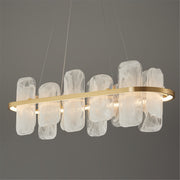 Mille Long Glass Chandelier