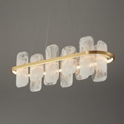 Mille Long Glass Chandelier