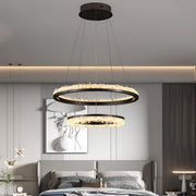 Minimalistic Crystal Quartz LED Chandelier