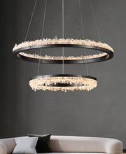 Minimalistic Crystal Quartz LED Chandelier
