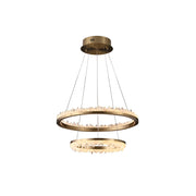 Minimalistic Crystal Quartz LED Chandelier