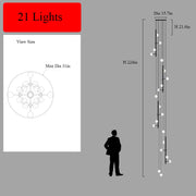 Modern Multi-Arm Opal Chandelier