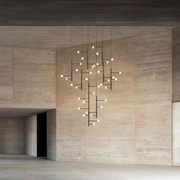 Modern Multi-Arm Opal Chandelier