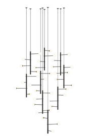 Modern Multi-Arm Opal Chandelier