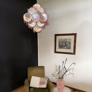 Murano Chandelier 36 Pink Disks
