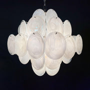 Murano Chandelier 36 White Disks