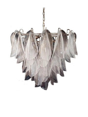 Murano Chandelier – Rondini – 57 glass leaves – Transparent