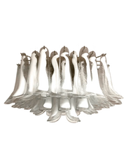 Murano Ceiling lamp – 64 petals – Transparent/White