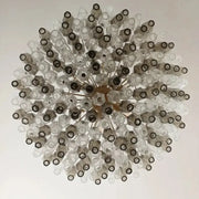 Murano Chandelier – Poliedri – 185 glass – Smoked/Transparent