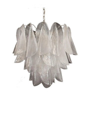 Murano Chandelier – Rondini – 41 glass leaves – Transparent