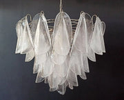 Murano Chandelier – Rondini – 57 glass leaves – Transparent