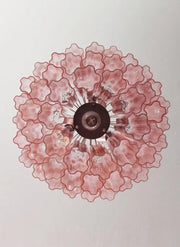 Murano Chandelier – 52 tubes – Pink