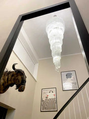 Murano Chandelier – Spiral – 215 prisms – Transparent