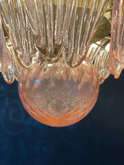 Murano Chandelier – Palmette – 58 glass – Pink