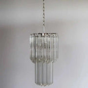 Murano Chandelier – Quadriedri – 46 prisms – Transparent