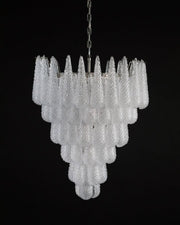 Murano Chandelier – Drop – 75 glasses – Transparent