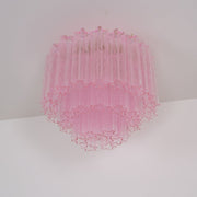 Murano Pink Glass Ceiling Light