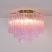 Murano Pink Glass Ceiling Light