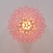 Murano Pink Glass Ceiling Light