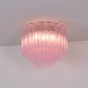 Murano Pink Glass Ceiling Light