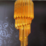 Murano Spiral Prism Glass Chandelier