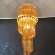 Murano Spiral Prism Glass Chandelier