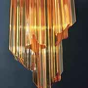 Murano Spiral Prism Glass Chandelier