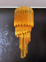 Murano Spiral Prism Glass Chandelier