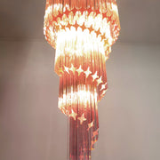Murano Spiral Prism Glass Chandelier