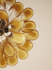 Murano Chandelier – 26 petals – Amber
