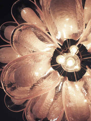 Murano Chandelier – 26 petals – Pink