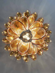 Murano Chandelier – 52 petals – Amber
