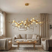 Mona Crystal Flower Branch Chandelier