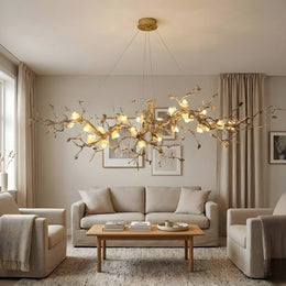 Mona Crystal Flower Branch Chandelier