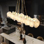 Alabaster Flakes Linear Chandelier- Chain