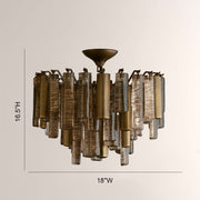 Nova Crystal Prism Flush Mount