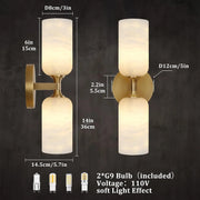 Monty Alabaster Linear Wall Sconce