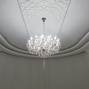 Oversized Luxury Candle Branch Raindrop Crystal Pendant Chandelier for Living/Dining Room/Foyer/Stairs
