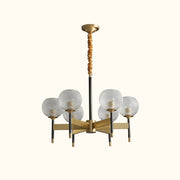 Orrefors Ball Brass Chandelier