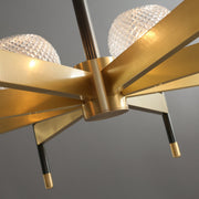Orrefors Ball Brass Chandelier