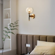Orrefors Ball Brass Sconce