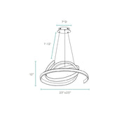 Oslo LED Adjustable Chandelier // Silver
