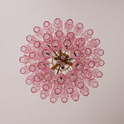Pink Murano Glass Prism Chandelier