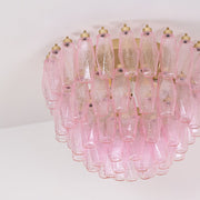 Poliedri Murano Pink Ceiling Light